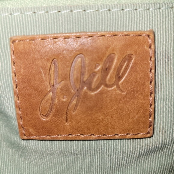 J.Jill Elegant Leather-Trimmed Tapestry Y2K Tote Bag - Picture 5 of 13